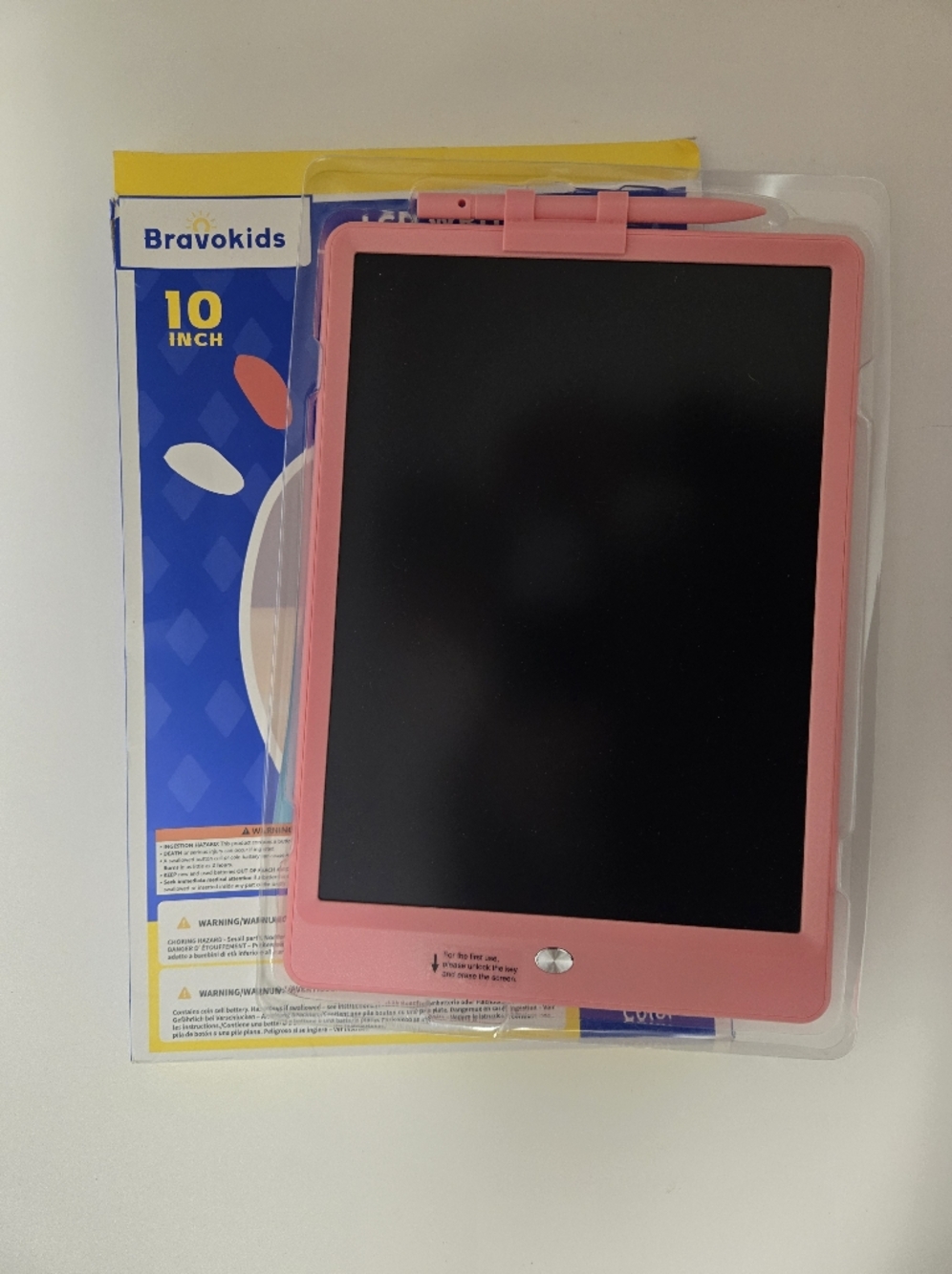 Pink 10-Inch LCD Writing Tablet from Bravokids